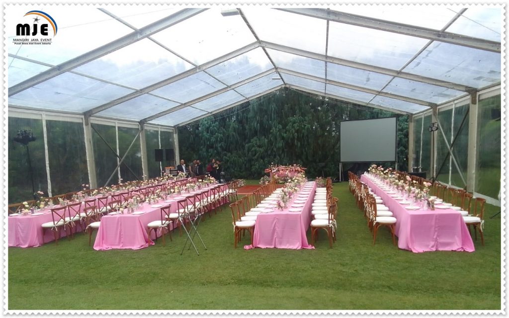 Sewa Satu Set Long Table Dan Kursi Tiffany Acrylic Event Bogor