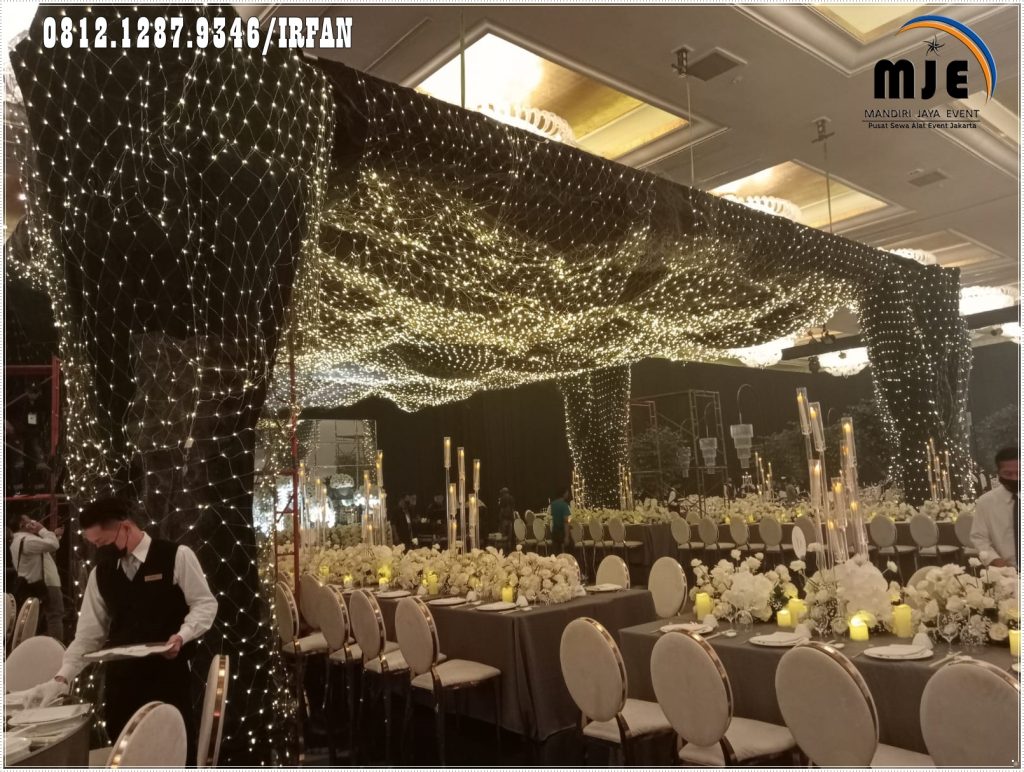 Sewa Fairy Light Dekorasi Plafon Hitam Event Hotel Mulia Jakarta