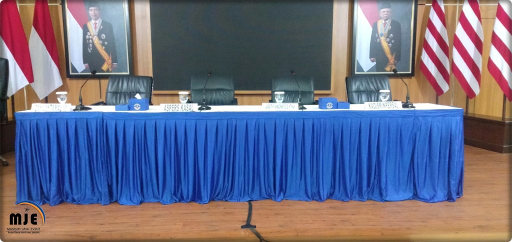 Sewa Kursi Direktur Jakarta Set Long Table Cover Skirting