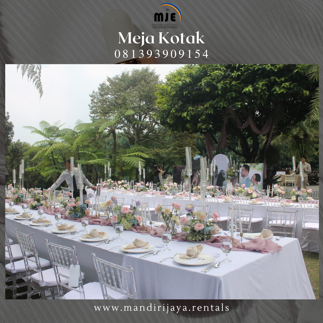 Sewa Meja Kotak Event Pernikahan Ceger Cipayung Jakarta Timur