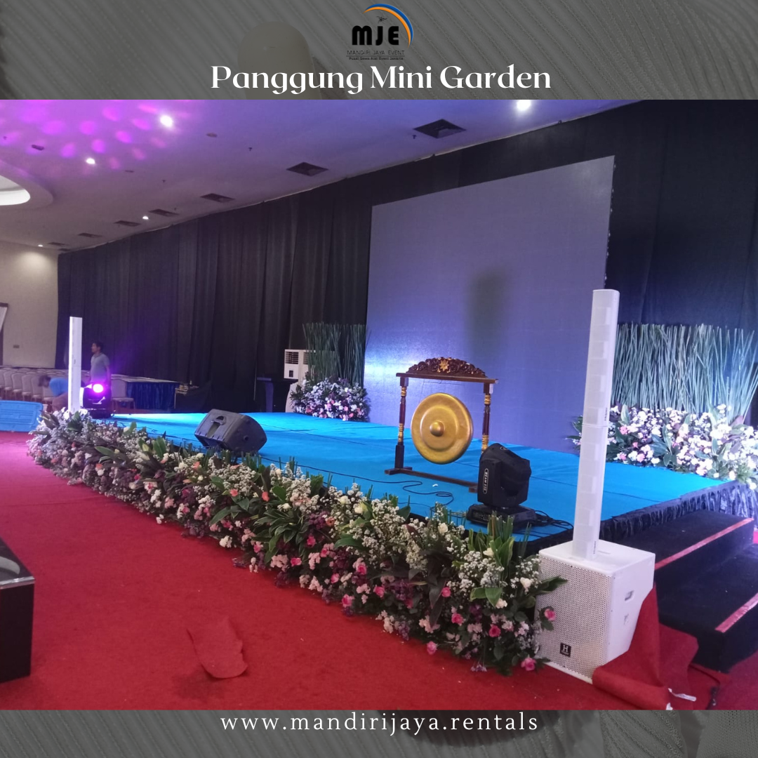 Layanan Sewa Panggung Karpet Biru Dan Mini Garden Jakarta